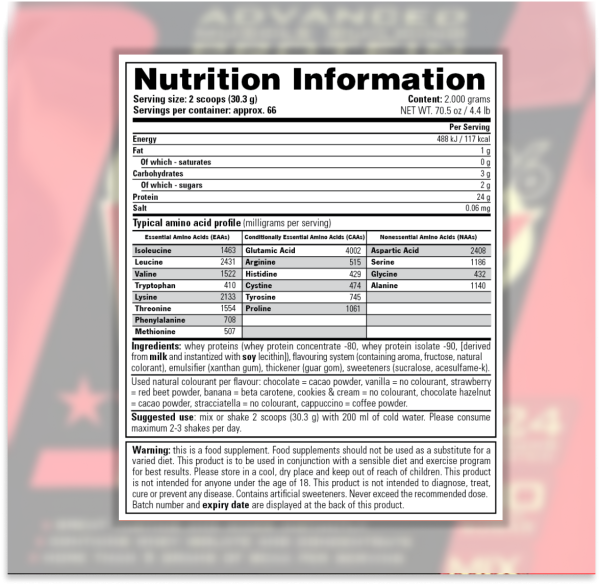 Stacker2 Europe – 100% Whey, Białko WPC/WPI, 2000g
